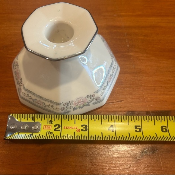 Lenox Charleston Candle Holders. Floral and Cream Cottagecore Grandma - Picture 6 of 10